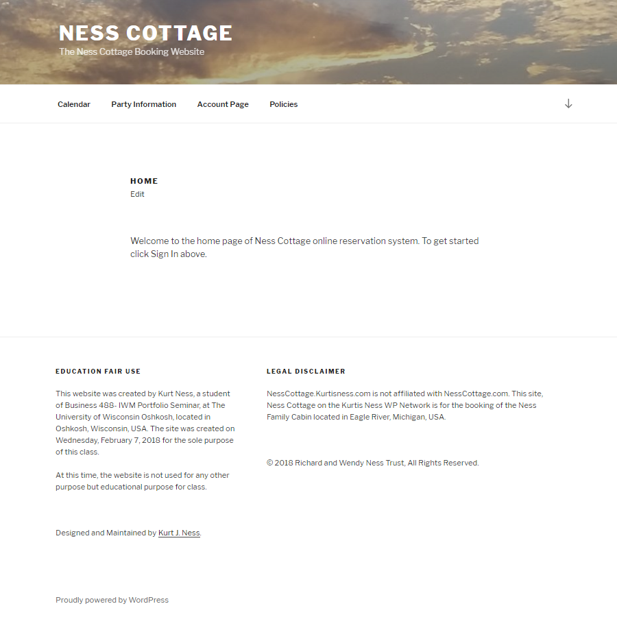 Ness Cottage homepage